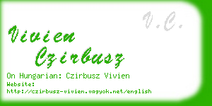 vivien czirbusz business card